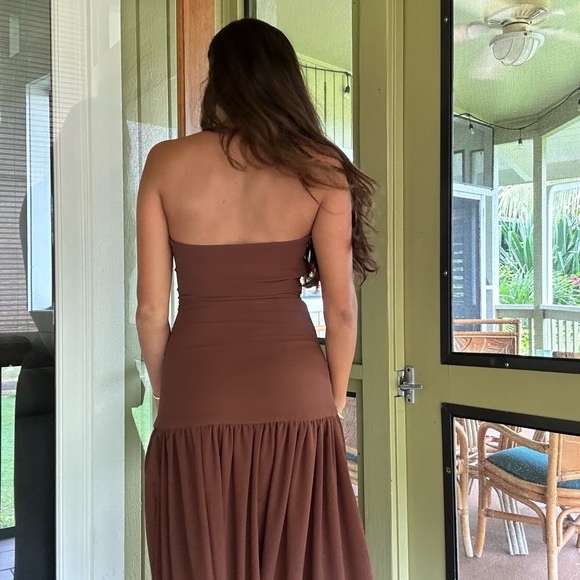 Peppermayo Chocolate Strapless Dress - Picture 2 of 3